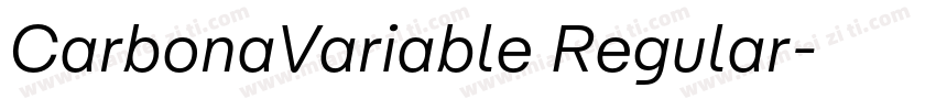 CarbonaVariable Regular字体转换